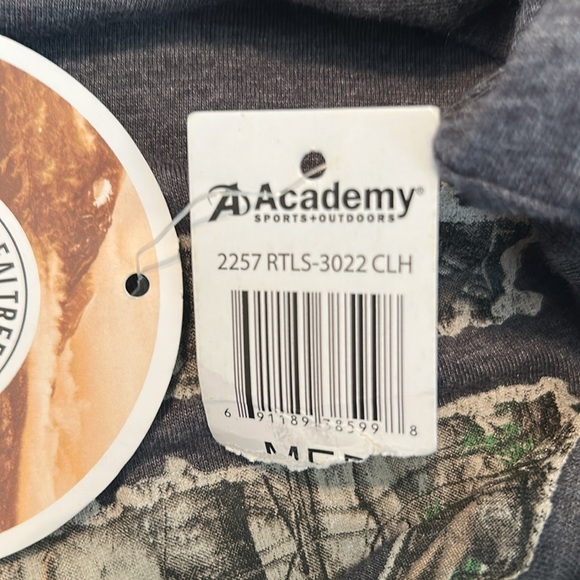 Real tree long sleeve shirt men’s size medium with flag on back - Picture 7 of 7